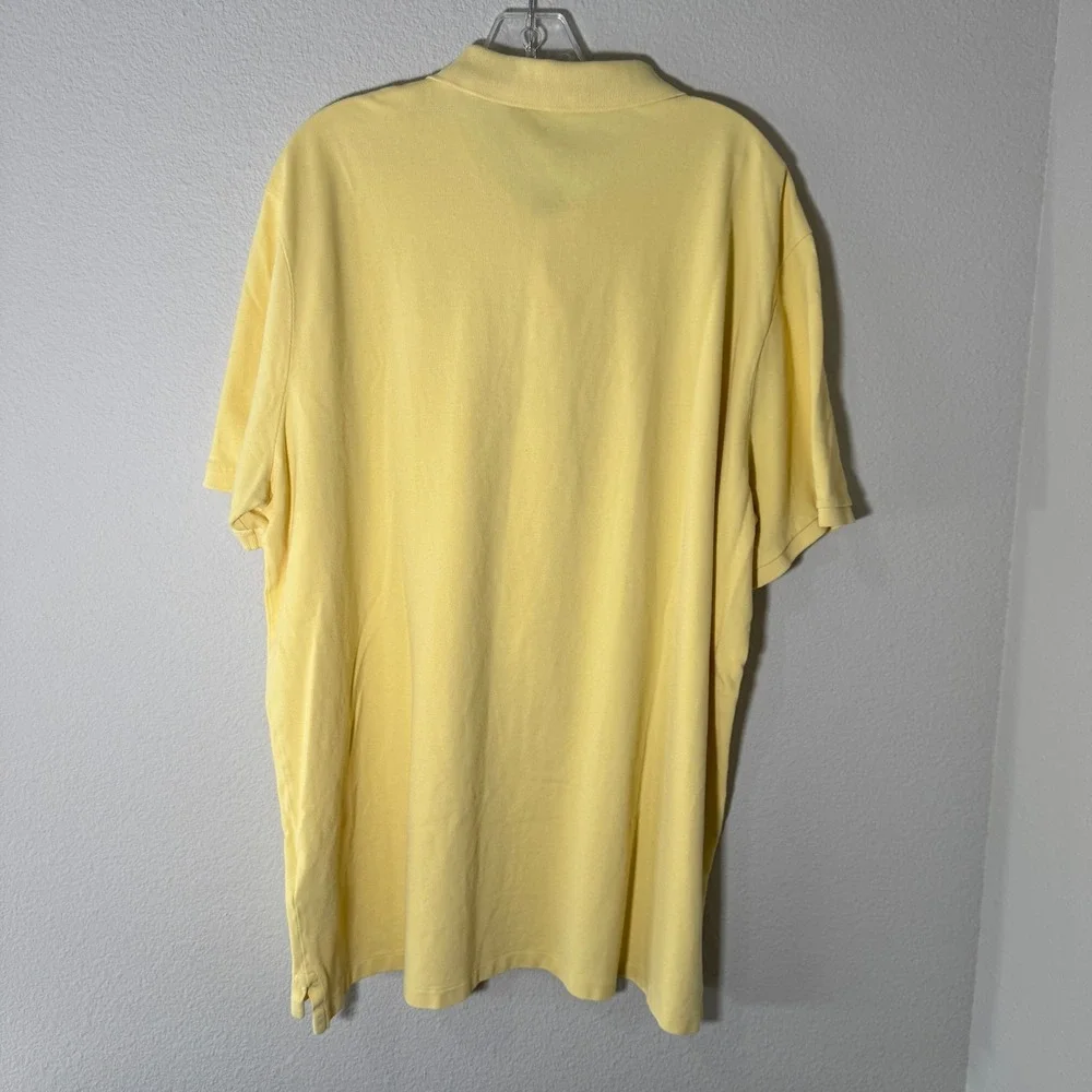 Polo Ralph‎ Lauren Men's XXL Yellow Big Pony Classic Fit Cotton Pique Polo Shirt